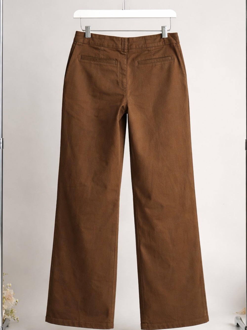 TikTok Famous Flamingals Straight-Leg Pants in Brown - Picture 3 of 10
